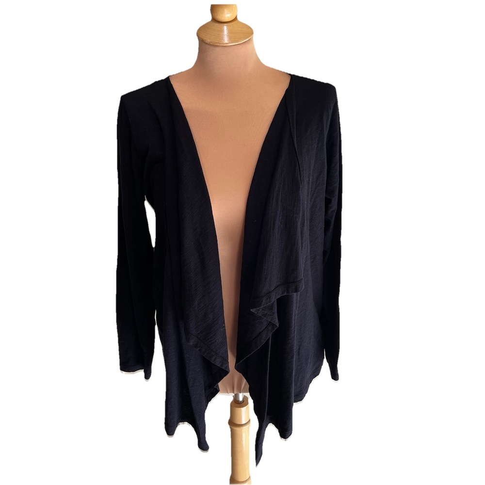 Michael Kors‎ Black Waterfall Cardigan Minimalist Classic Capsule Wardrobe